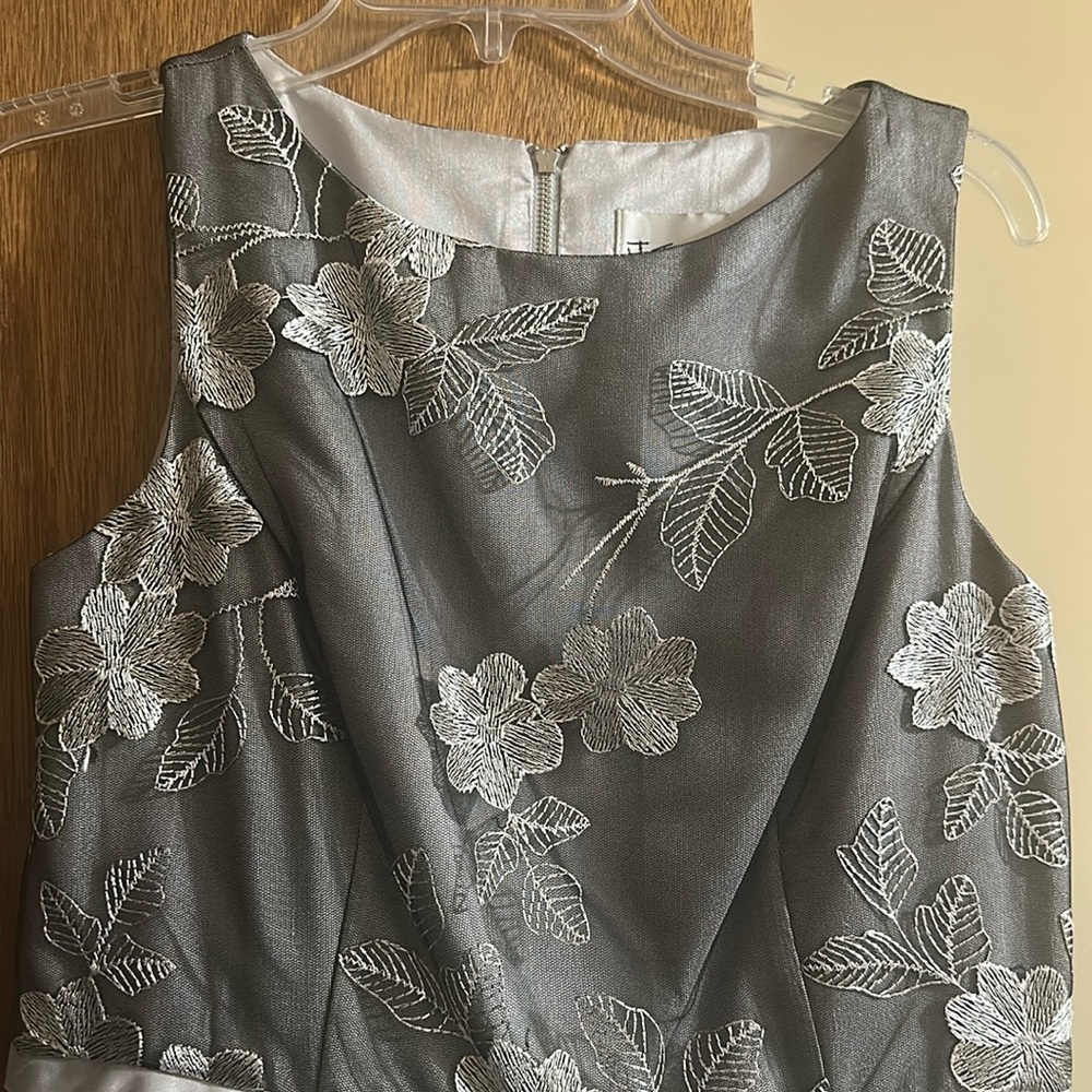 Grey floral dress, homecoming, school dances